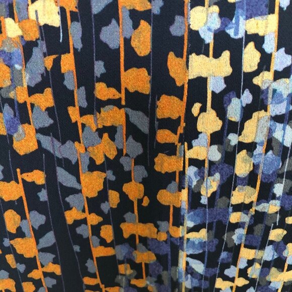 Reiss Esmerelda-Coco Moon Print Deep V Nk Mini Dress Navy Burnt Org Tan Sz 6 NWT - Picture 11 of 16